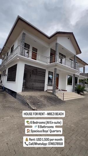 Nyumba ya vyumba 6 inapangishwa Mbezi Beach, Dar Es Salaam Nyumba ya vyumba 6 inapangishwa Mbezi Beach, Dar Es Salaam