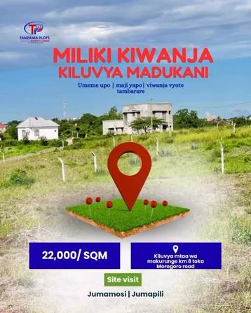 Viwanja vinauzwa Kiluvya, Pwani (400 sqm)