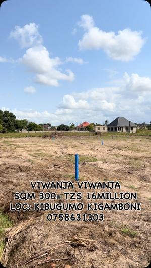 Kiwanja kinauzwa Kibugumo Kigamboni, Dar Es Salaam (300 sqm) Kiwanja kinauzwa Kibugumo Kigamboni, Dar Es Salaam (300 sqm)