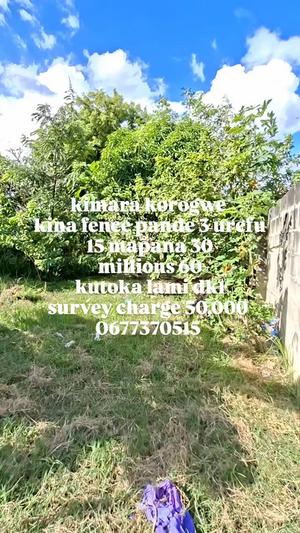 Kiwanja kinauzwa Kimara Korogwe, Dar Es Salaam sqm 450 Kiwanja kinauzwa Kimara Korogwe, Dar Es Salaam sqm 450