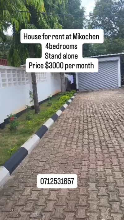 Nyumba ya vyumba vinne inapangishwa Mikocheni, Dar Es Salaam