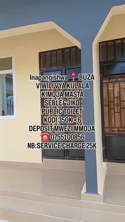 Nyumba ya vyumba viwili inapangishwa Buza, Dar Es Salaam