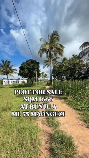 Plot for sale in Bunju A, Dar Es Salaam sqm 1666