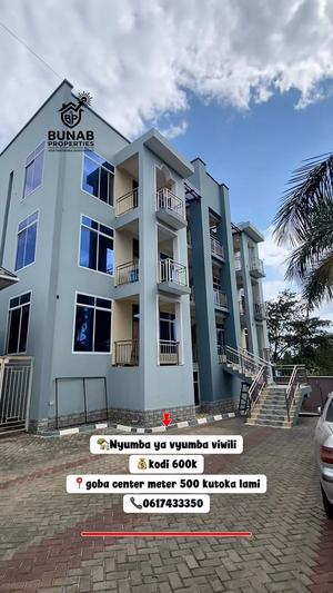 Apartment ya vyumba viwili inapangishwa Goba Center, Dar Es Salaam Apartment ya vyumba viwili inapangishwa Goba Center, Dar Es Salaam