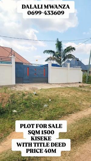 Plot for sale in Kiseke, Mwanza sqm 1500