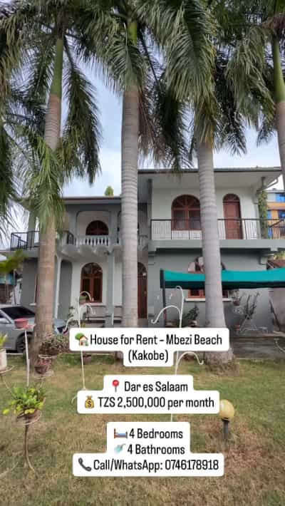 4 Bedrooms House for Rent in Mbezi Beach, Dar Es Salaam