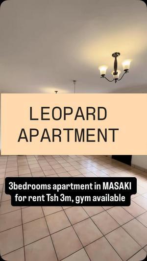 Apartment ya vyumba vitatu inapangishwa Masaki, Dar Es Salaam
