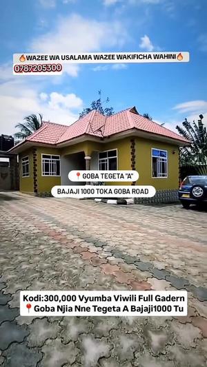Nyumba ya vyumba viwili inapangishwa Goba Tegeta A, Dar Es Salaam