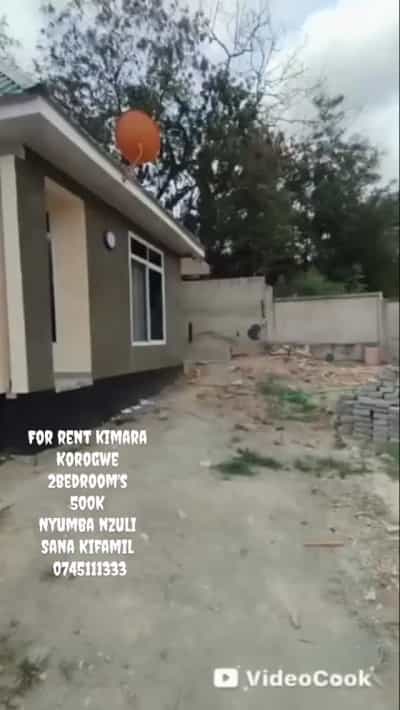 Nyumba ya vyumba viwili inapangishwa Kimara Korogwe, Dar Es Salaam