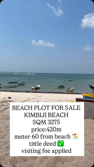 Beach Plot kinauzwa Kimbiji Beach, Dar Es Salaam (3275 sqm) Beach Plot kinauzwa Kimbiji Beach, Dar Es Salaam (3275 sqm)