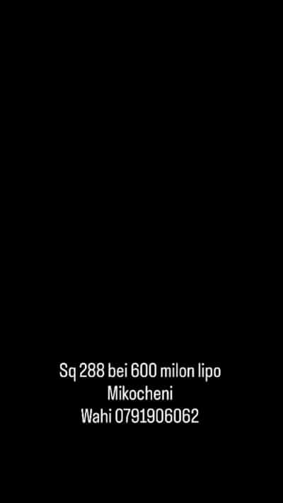 Kiwanja kinauzwa Mikocheni, Dar Es Salaam (288 sqm)