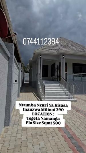 Nyumba ya vyumba vitatu inauzwa Tegeta Namanga, Dar Es Salaam (500 sqm)