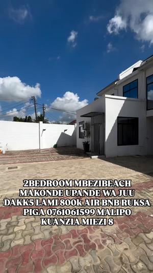 Nyumba ya vyumba viwili inapangishwa Mbezi Beach Makonde, Dar Es Salaam