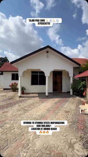 Nyumba ya vyumba vitatu inapangishwa Ununio Beach, Dar Es Salaam