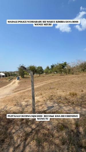 Kiwanja kinauzwa Madale Police, Dar Es Salaam (1000 sqm) Kiwanja kinauzwa Madale Police, Dar Es Salaam (1000 sqm)