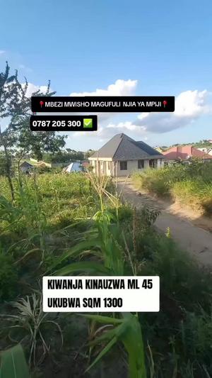 Kiwanja kinauzwa Mbezi Mwisho, Dar Es Salaam (1300 sqm) Kiwanja kinauzwa Mbezi Mwisho, Dar Es Salaam (1300 sqm)