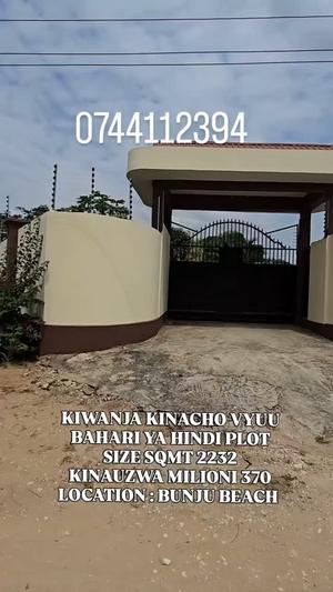 Residential Plot for Sale in Bunju Beach, Dar Es Salaam (2232 sqm)