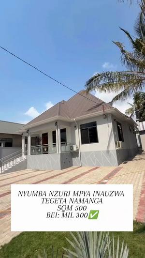 Nyumba ya vyumba vitatu inauzwa Tegeta Namanga, Dar Es Salaam (500 sqm)