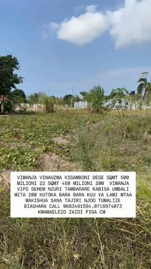 Kiwanja kinauzwa Kigamboni Dege, Dar Es Salaam (500 acre) Kiwanja kinauzwa Kigamboni Dege, Dar Es Salaam (500 acre)