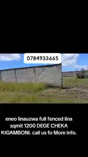 Residential Plot for Sale in Kigamboni Cheka, Dar Es Salaam (1200 sqm)