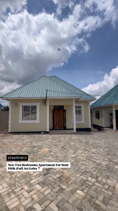 Nyumba/Apartment inapangishwa Goba, Dar Es Salaam