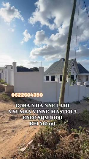 Nyumba ya vyumba vinne inauzwa Goba Njia Nne, Dar Es Salaam (1000 sqm)