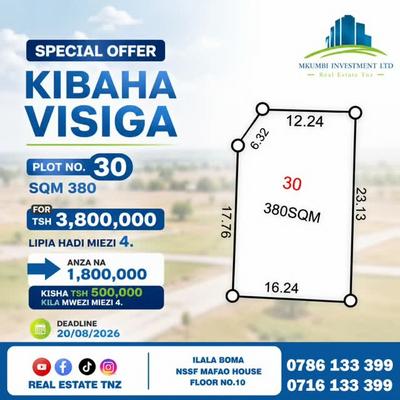 Residential Plots for Sale in Visiga, Pwani (380 sqm) Residential Plots for Sale in Visiga, Pwani (380 sqm)