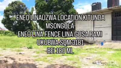 Kiwanja kinauzwa KITUNDA MSONGOLA, Dar Es Salaam (3181 sqm)