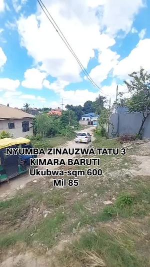 Nyumba ya vyumba vitatu inauzwa Kimara Baruti, Dar Es Salaam (600 sqm)
