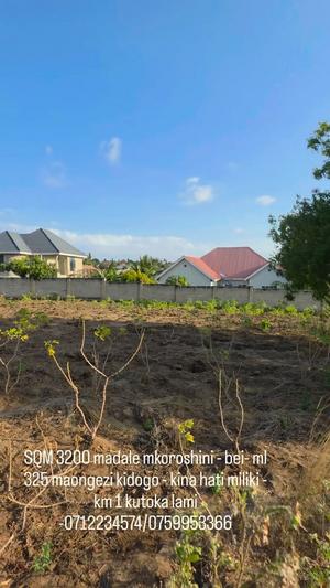 Residential Plot for Sale in Madale Mkoroshini, Dar Es Salaam (3200 sqm)