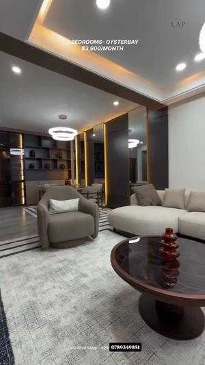 Apartment (Furnished) ya vyumba vitatu inapangishwa Oysterbay, Dar Es Salaam