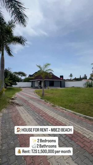 2 Bedrooms House for Rent in Mbezi Beach Kwa Mwanyange, Dar Es Salaam