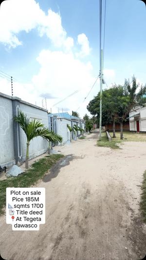 Kiwanja kinauzwa Tegeta Dawasco, Dar Es Salaam sqm 1700 Kiwanja kinauzwa Tegeta Dawasco, Dar Es Salaam sqm 1700