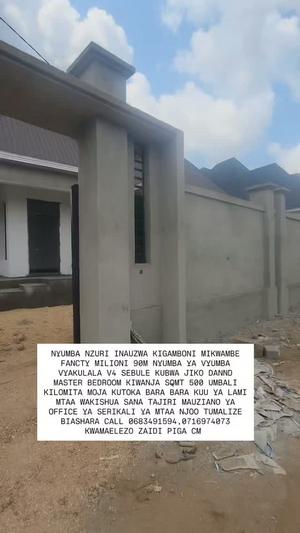Nyumba ya vyumba vinne inauzwa Kigamboni Mikwambe, Dar Es Salaam (500 sqm) Nyumba ya vyumba vinne inauzwa Kigamboni Mikwambe, Dar Es Salaam (500 sqm)