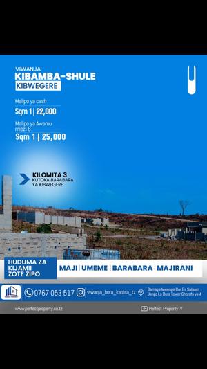 Viwanja vinauzwa Kibamba Shule Kibwegere, Dar Es Salaam sqm 400