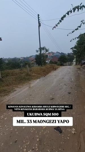 Kiwanja kinauzwa Kibamba Shule Kibwegere, Dar Es Salaam sqm 500