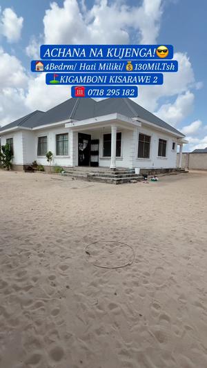 Nyumba ya vyumba vinne inauzwa Kigamboni Kisarawe 2 (Kibada), Dar Es Salaam (1000 sqm) Nyumba ya vyumba vinne inauzwa Kigamboni Kisarawe 2 (Kibada), Dar Es Salaam (1000 sqm)