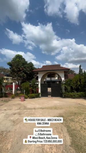 5 Bedrooms House for Sale in Mbezi Beach Kwa Zenna, Dar Es Salaam 5 Bedrooms House for Sale in Mbezi Beach Kwa Zenna, Dar Es Salaam