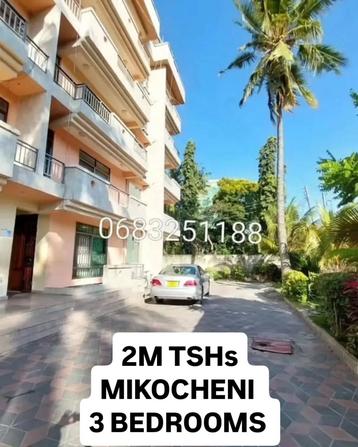 Apartment ya vyumba vitatu inapangishwa Mikocheni, Dar Es Salaam