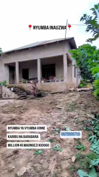 Nyumba ya vyumba vinne inauzwa Goba Kwa Robert, Dar Es Salaam (400 sqm)