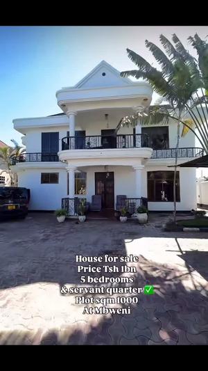 Nyumba ya vyumba vitano inauzwa Mbweni, Dar Es Salaam