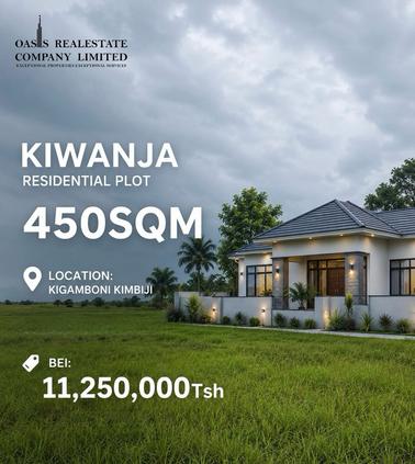 Residential Plot for Sale in Kigamboni Kimbiji Kwa Chale, Dar Es Salaam (450 sqm)