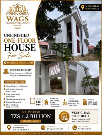 Plot for sale in Mikocheni, Dar Es Salaam sqm 848