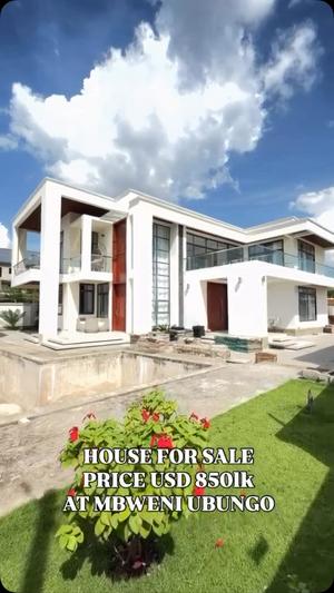 Nyumba ya vyumba vitano inauzwa Mbweni Ubungo, Dar Es Salaam (1125 sqm)
