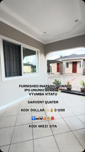 3 Bedrooms Furnished House for Rent in Ununio Beach, Dar Es Salaam