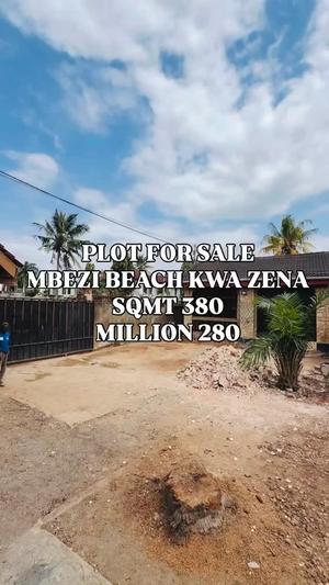 Plot for sale in Mbezi Beach Kwa Zena, Dar Es Salaam sqm 380