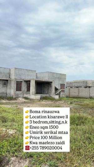 Nyumba ya vyumba vitatu inauzwa Kisarawe II, Pwani (1500 sqm)