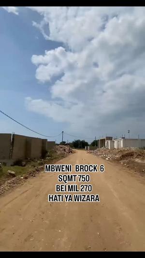 Plot for sale in Mbweni Brock 6, Dar Es Salaam sqm 750 Plot for sale in Mbweni Brock 6, Dar Es Salaam sqm 750
