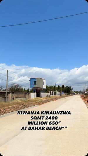 Residential Plot for Sale in Bahar Beach, Dar Es Salaam (2400 sqm)