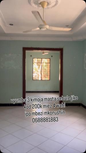 Nyumba ya vyumba vitatu inapangishwa Mbezi Mkoroshini, Dar Es Salaam